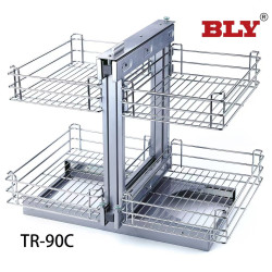 Universal Corner Mechanism With Four Shelves